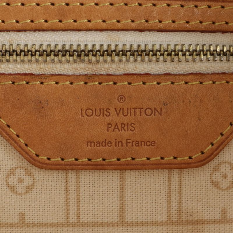 Louis Vuitton Damier Azure Neverfull MM N51107 Leather Tote Bag Shoulder A4