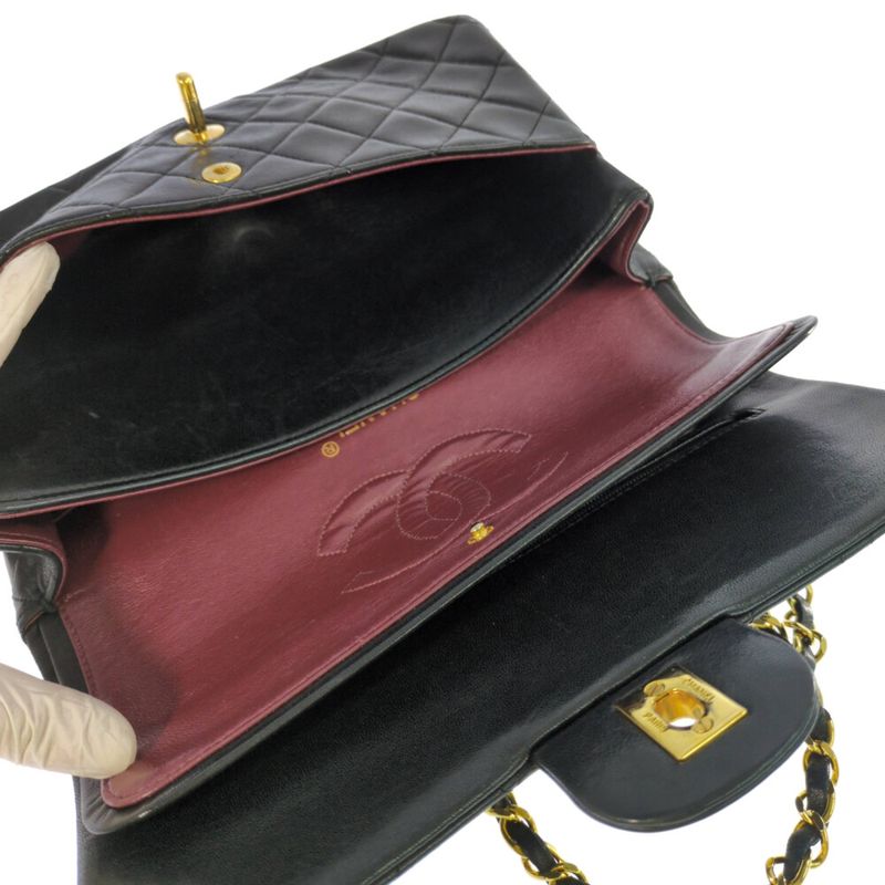 Chanel Matelasse 25 Shoulder Bag Black Next Day Delivery Possible []B [ladies]