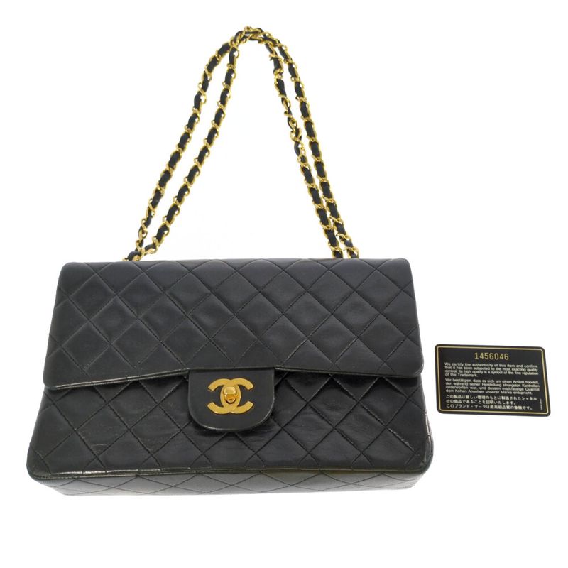 Chanel Matelasse 25 Shoulder Bag Black Next Day Delivery Possible []B [ladies]