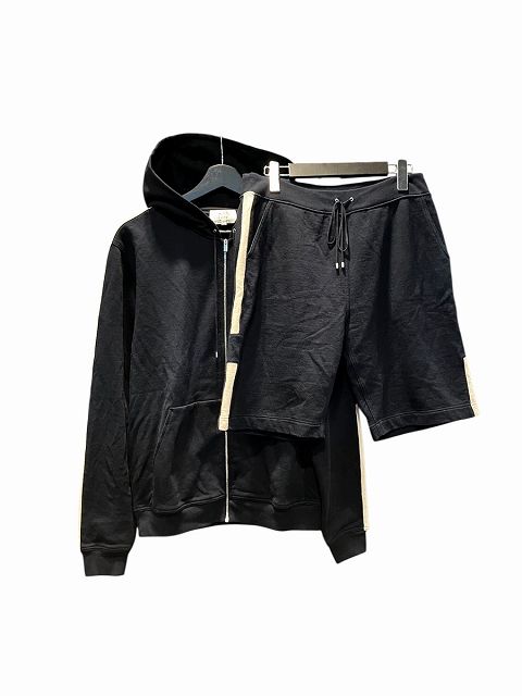 Hermes Sweatshirt Setup Hoodie Zip Up Long Sleeve Shorts Line M Navy Blue Navy