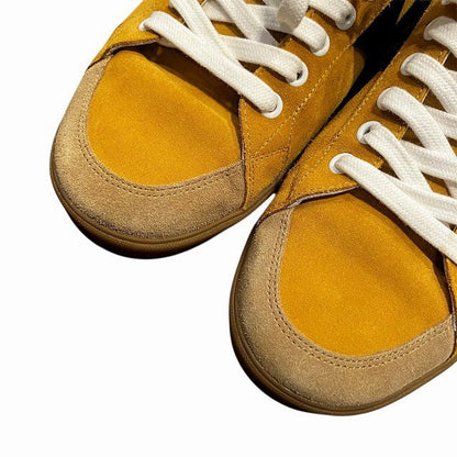 Celine Sneakers Lace-up Suede Low Cut 40 Yellow Black Fa0230 AA