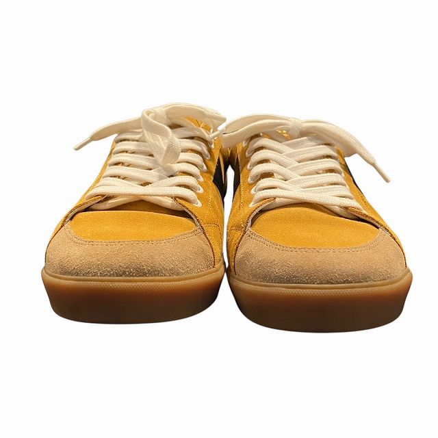 Celine Sneakers Lace-up Suede Low Cut 40 Yellow Black Fa0230 AA