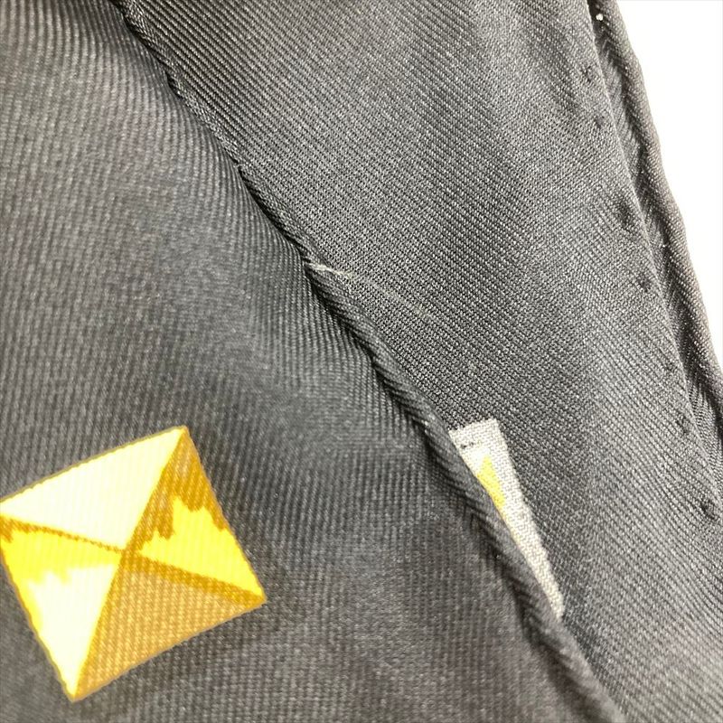 Hermes Carre 90 LES CLES Key Scarf Silk Black Women