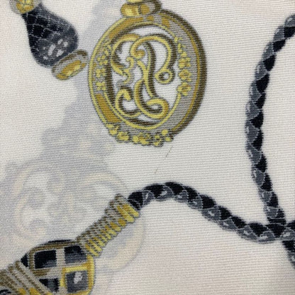 Hermes Carre 90 LES CLES Key Scarf Silk Black Women