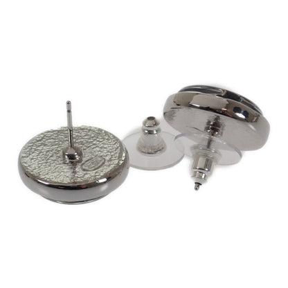 Chanel Denim Coco Mark Circle D24B Engraved Abe356b18079ntz10 Earrings Metal