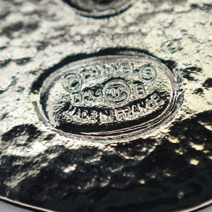 Chanel Denim Coco Mark Circle D24B Engraved Abe356b18079ntz10 Earrings Metal