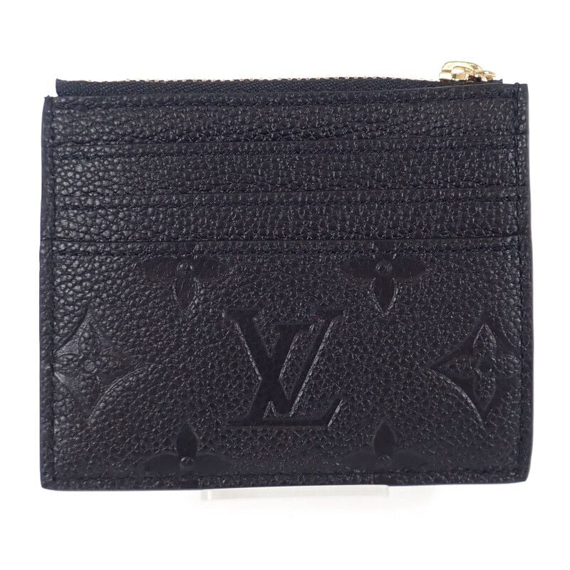 Louis Vuitton Porte Carte Flora M82639 Card Case Monogram Empreinte Black Mens