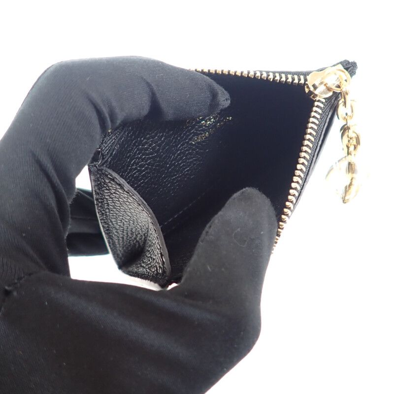 Louis Vuitton Porte Carte Flora M82639 Card Case Monogram Empreinte Black Mens