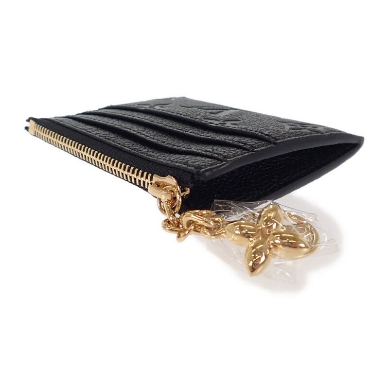 Louis Vuitton Porte Carte Flora M82639 Card Case Monogram Empreinte Black Mens