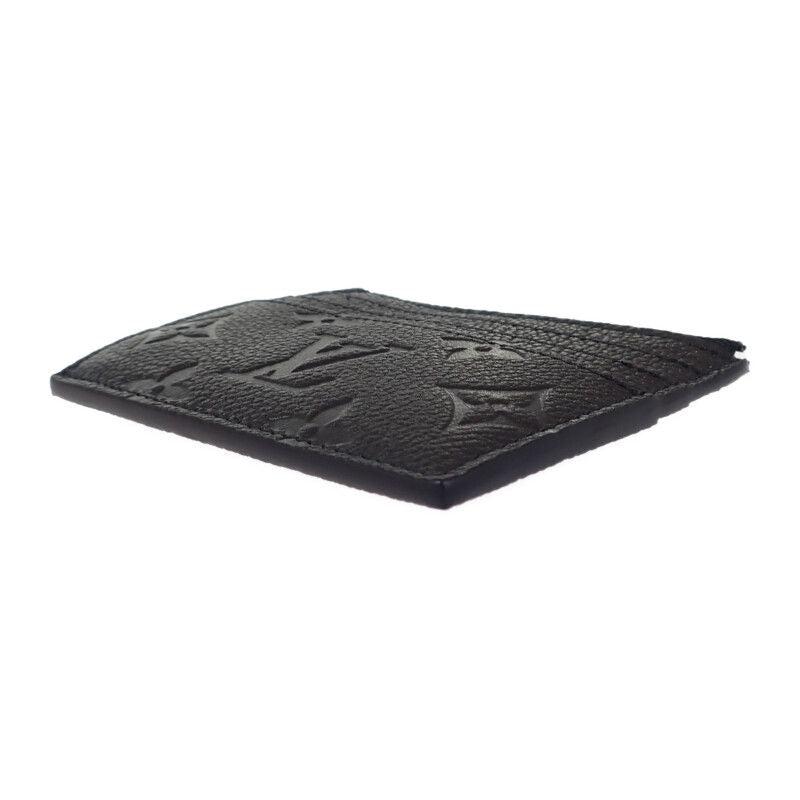 Louis Vuitton Porte Carte Flora M82639 Card Case Monogram Empreinte Black Mens
