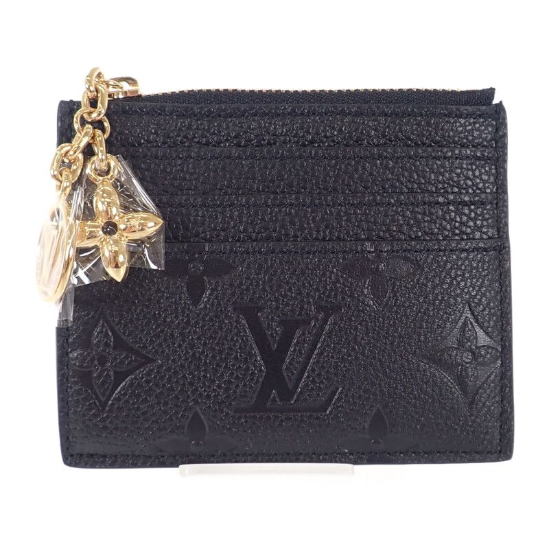 Louis Vuitton Porte Carte Flora M82639 Card Case Monogram Empreinte Black Mens