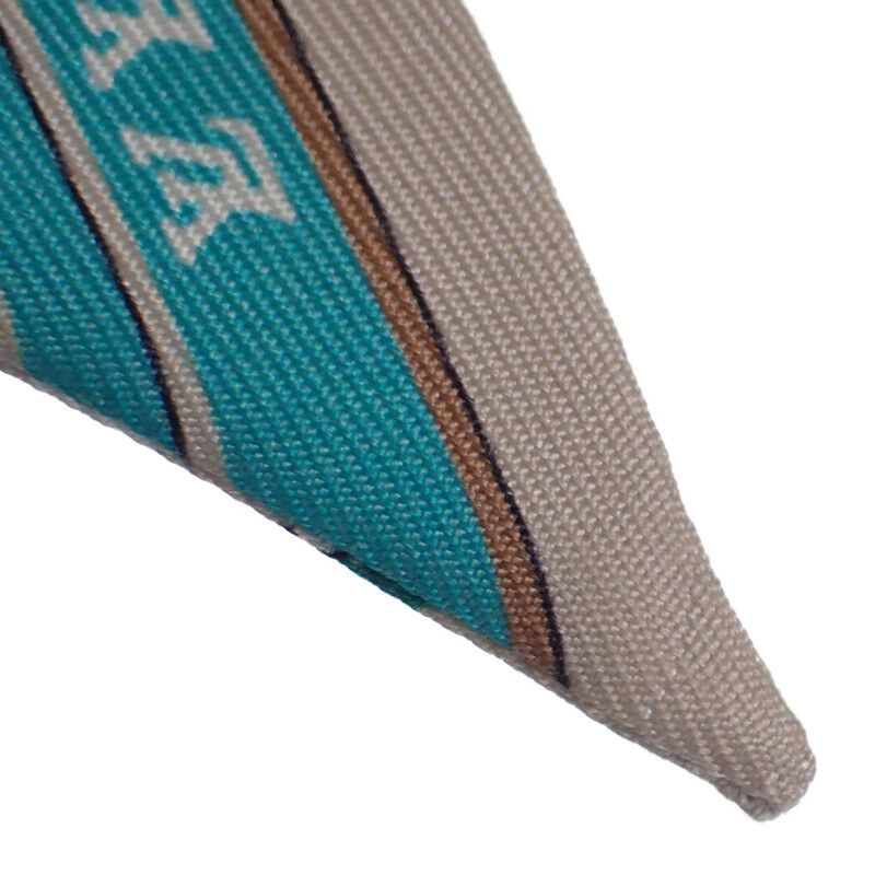 Louis Vuitton Bandeau BB Ultimate M77778 Scarf Silk Beige Blue Marlene Women