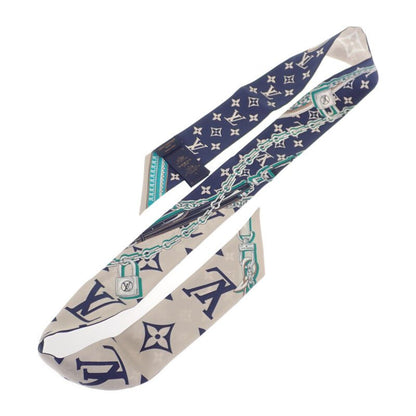 Louis Vuitton Bandeau BB Ultimate M77778 Scarf Silk Beige Blue Marlene Women