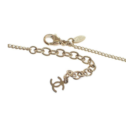 Chanel CC Coin Pendant Necklace Metal Gold Beige Ladies Circle Round Shape Gift