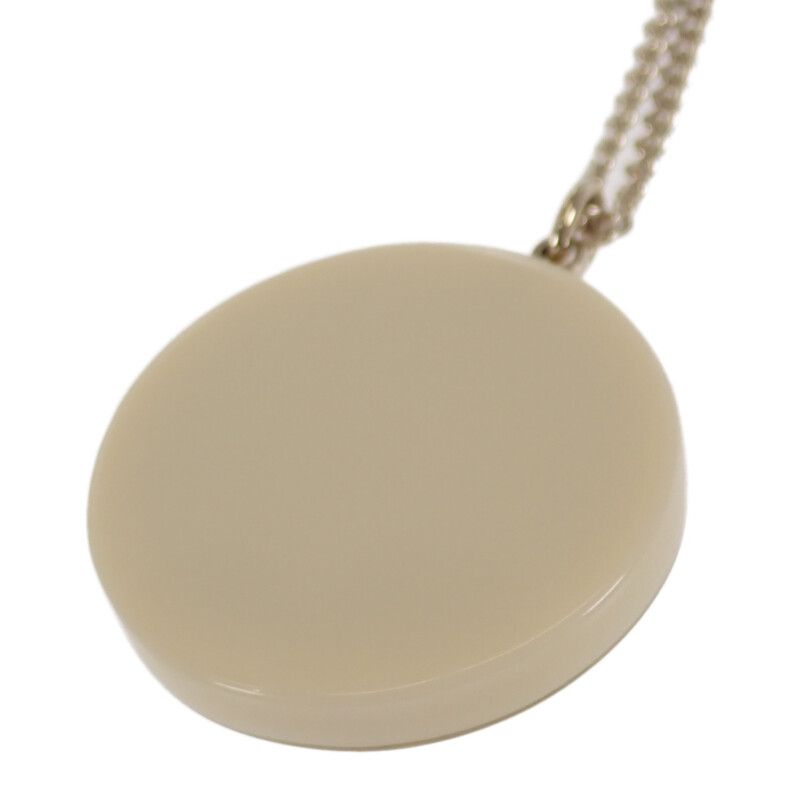 Chanel CC Coin Pendant Necklace Metal Gold Beige Ladies Circle Round Shape Gift