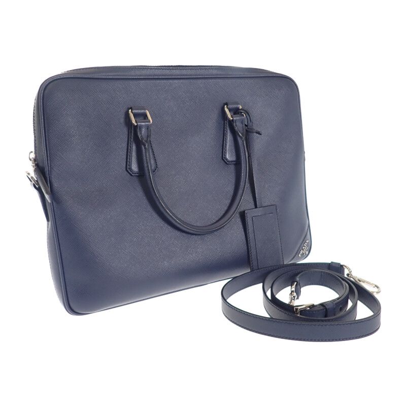 Prada Business 2ve3689z2f0216 Briefcase 2WAY Bag Saffiano Navy Men's [grade A