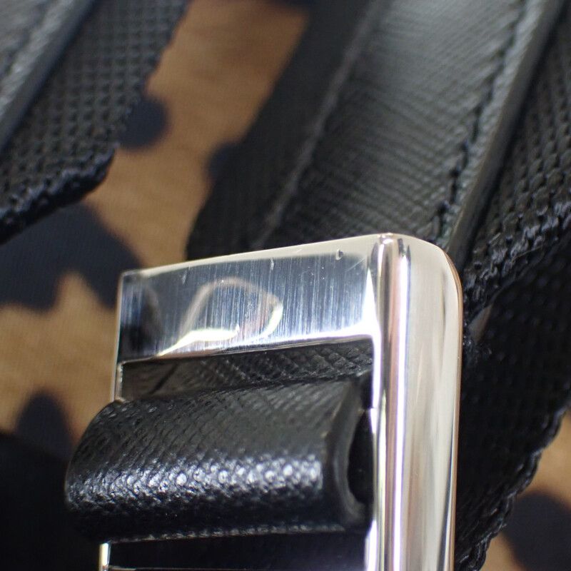 Prada Leopard Backpack 1bz001 Backpack/daypack Nylon Brown Black Women's