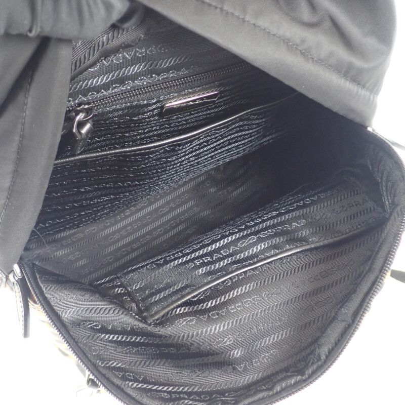 Prada Leopard Backpack 1bz001 Backpack/daypack Nylon Brown Black Women's