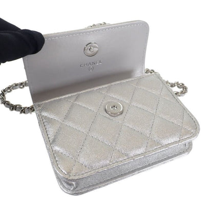 Chanel Star Chain Belt Bag Mini 2WAY Bag Shoulder Bag Lambskin Silver Hardware