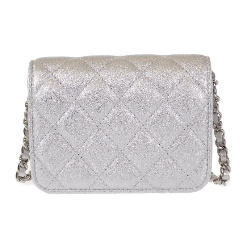 Chanel Star Chain Belt Bag Mini 2WAY Bag Shoulder Bag Lambskin Silver Hardware