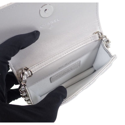Chanel Star Chain Belt Bag Mini 2WAY Bag Shoulder Bag Lambskin Silver Hardware