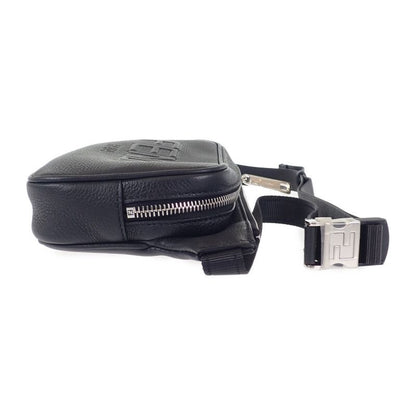 Fendi Leather Belt Bag 7va605-0amac Body Bag Leather Black Silver Hardware