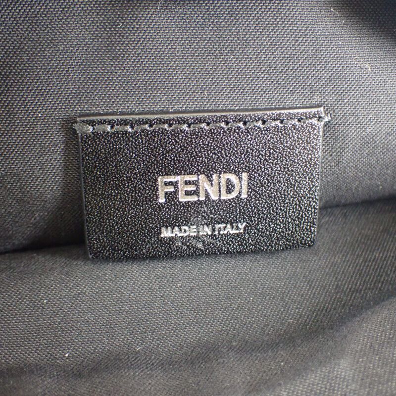 Fendi Leather Belt Bag 7va605-0amac Body Bag Leather Black Silver Hardware