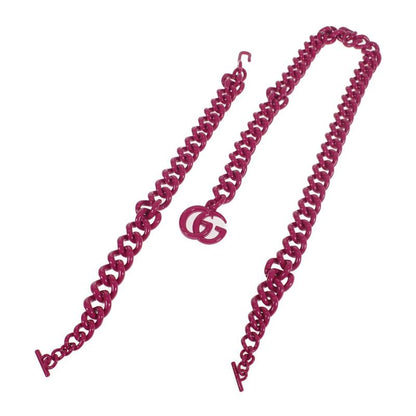 Gucci GG Marmont Belt Bag 699757 Shoulder Bag Leather Fuchsia Pink Ladies [AB