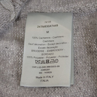 Christian DIOR Oversized Polo Knit M 243m830at449 Polo Shirt Cashmere Gray