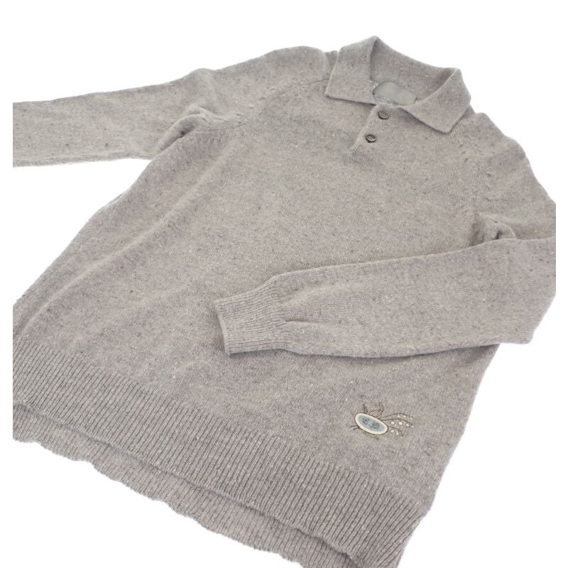 Christian DIOR Oversized Polo Knit M 243m830at449 Polo Shirt Cashmere Gray