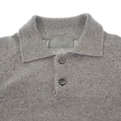 Christian DIOR Oversized Polo Knit M 243m830at449 Polo Shirt Cashmere Gray