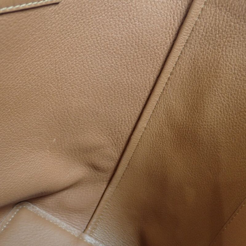 Loewe Logo Tote Small 2WAY Bag Wool Leather Navy Brown Women's [ranked A