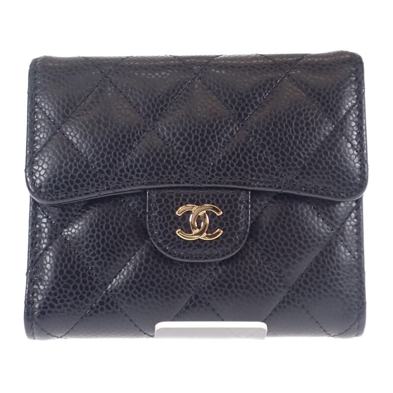 Chanel Classic Small Flap Wallet Ap0231_y01864_c3906 Trifold Wallet Caviar Skin