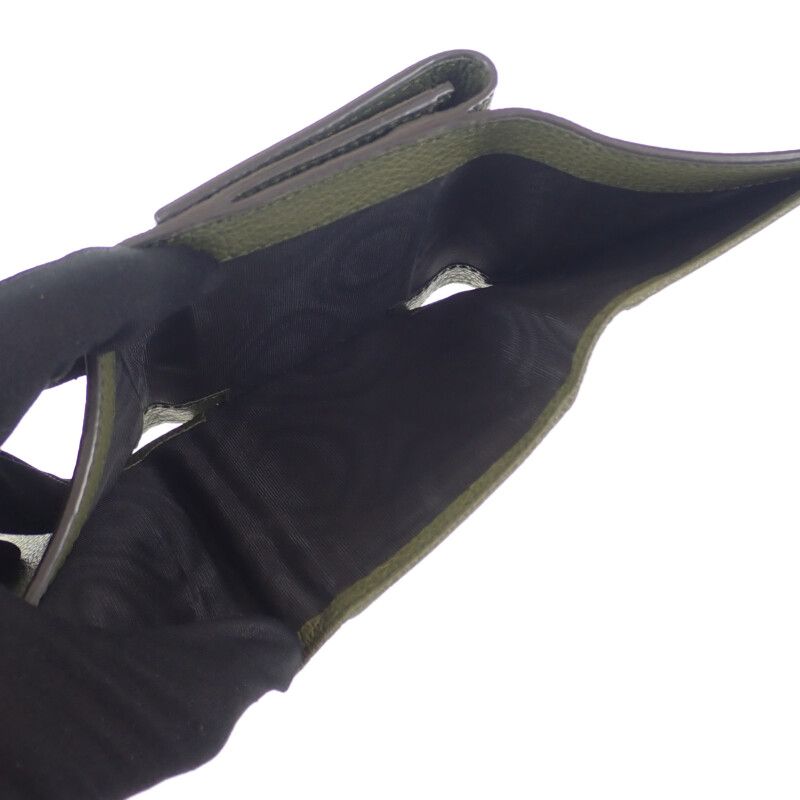 Gucci Logo Compact Wallet Mini 7316940e8ig3352 Trifold Wallet Calfskin Khaki