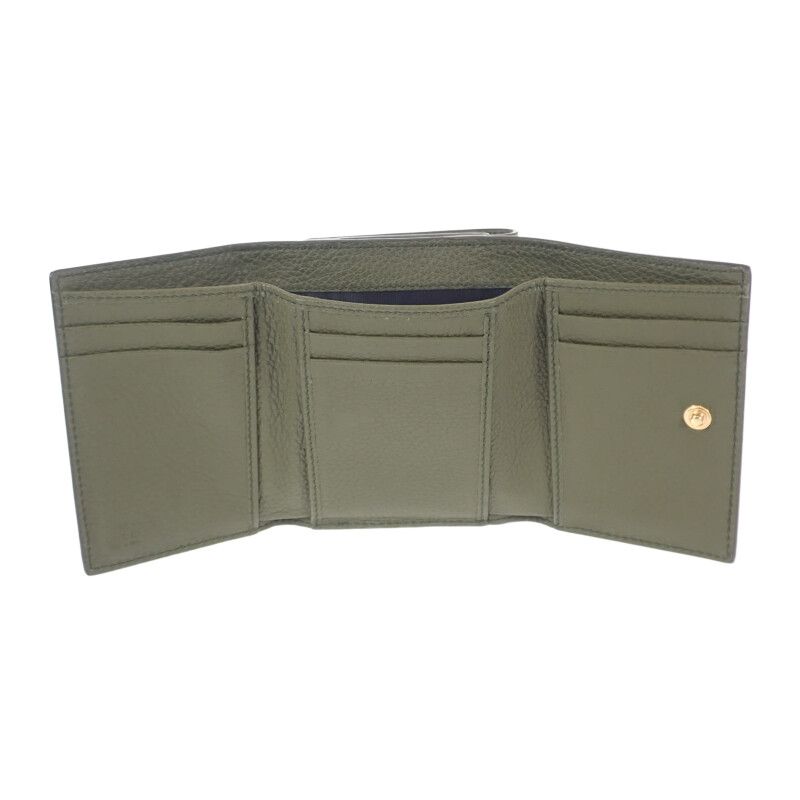 Gucci Logo Compact Wallet Mini 7316940e8ig3352 Trifold Wallet Calfskin Khaki