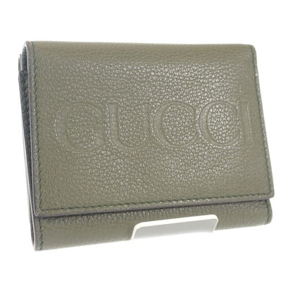 Gucci Logo Compact Wallet Mini 7316940e8ig3352 Trifold Wallet Calfskin Khaki