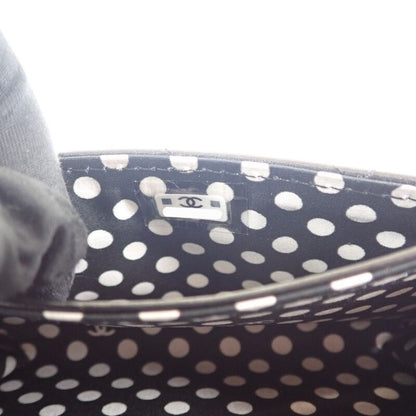 Chanel CC Pearl Flat Ap3813_b15723_94305 Card Case Lambskin Black Gold Hardware