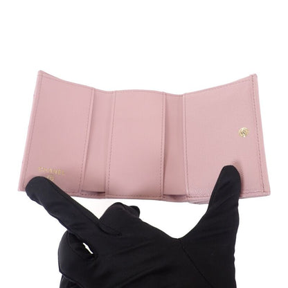Chanel Small Flap Wallet Ap4084 Trifold Wallet Caviar Skin Pink Gold Hardware