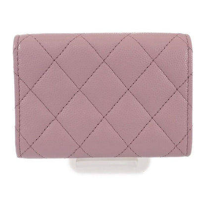 Chanel Small Flap Wallet Ap4084 Trifold Wallet Caviar Skin Pink Gold Hardware