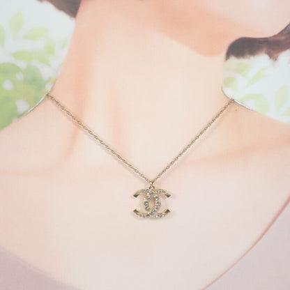 Chanel Coco Mark A99269 Necklace Metal Crystal Gold Men's Ladies [ranked A