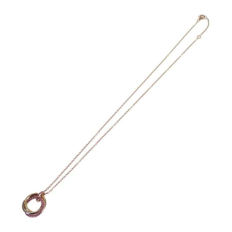Cartier Trinity B3046000 Necklace 18K Pink Gold Pink Gold Pink Sapphire Ladies