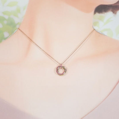 Cartier Trinity B3046000 Necklace 18K Pink Gold Pink Gold Pink Sapphire Ladies