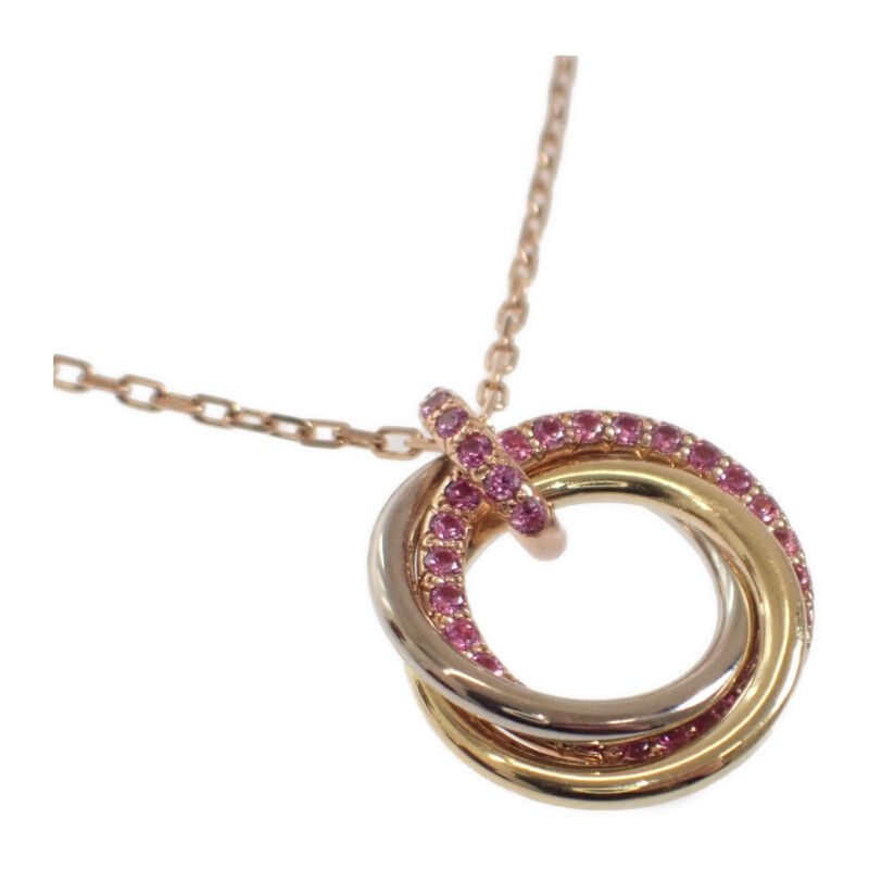 Cartier Trinity B3046000 Necklace 18K Pink Gold Pink Gold Pink Sapphire Ladies