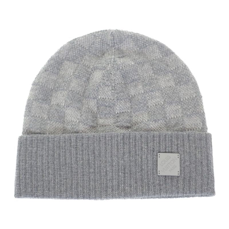 Louis Vuitton Beanie Neopty Damier M77985 Knit Cap Wool Gri-cles Le Mens [S Rank