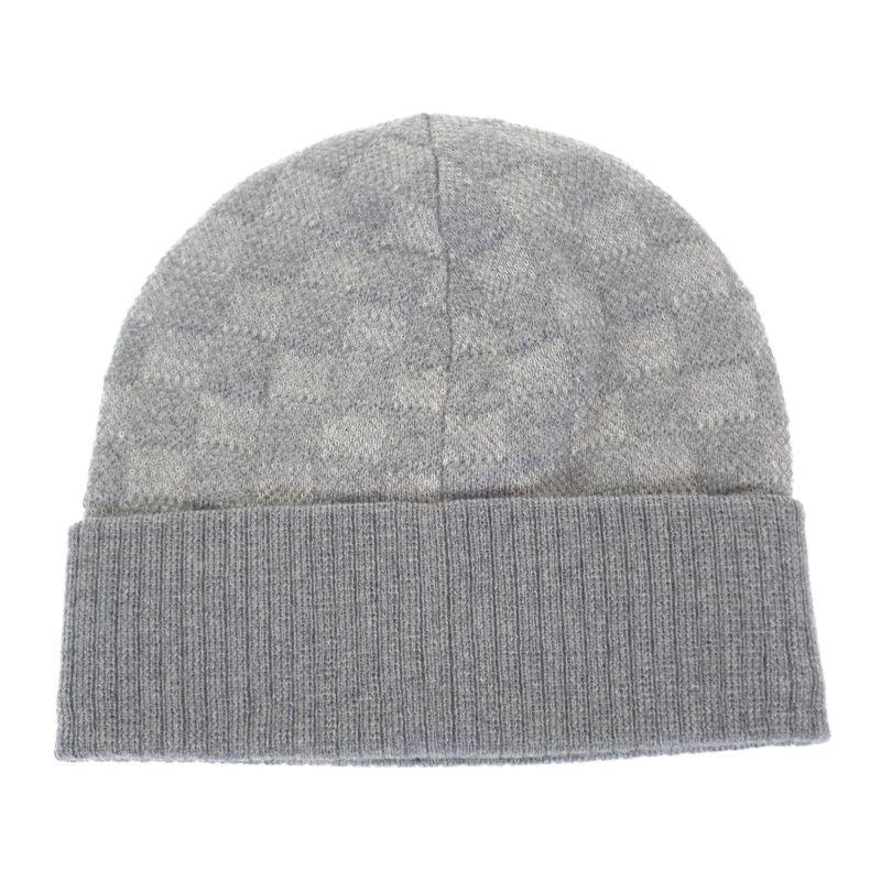 Louis Vuitton Beanie Neopty Damier M77985 Knit Cap Wool Gri-cles Le Mens [S Rank