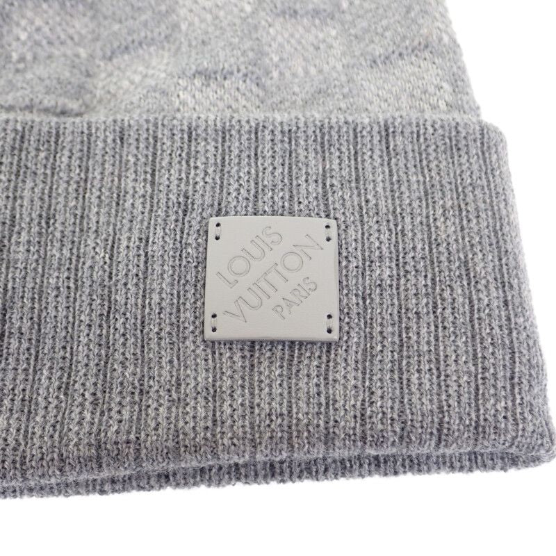 Louis Vuitton Beanie Neopty Damier M77985 Knit Cap Wool Gri-cles Le Mens [S Rank