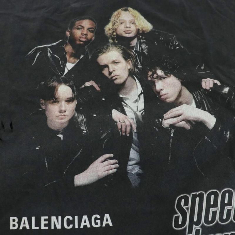 Balenciaga 22SS Speed Hunter's Damaged Speed Hunter Upside Down Oversized Tee