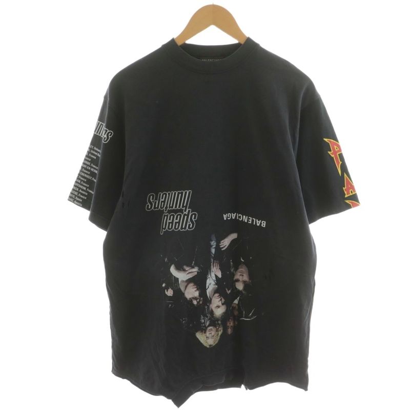Balenciaga 22SS Speed Hunter's Damaged Speed Hunter Upside Down Oversized Tee