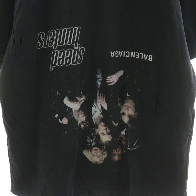 Balenciaga 22SS Speed Hunter's Damaged Speed Hunter Upside Down Oversized Tee