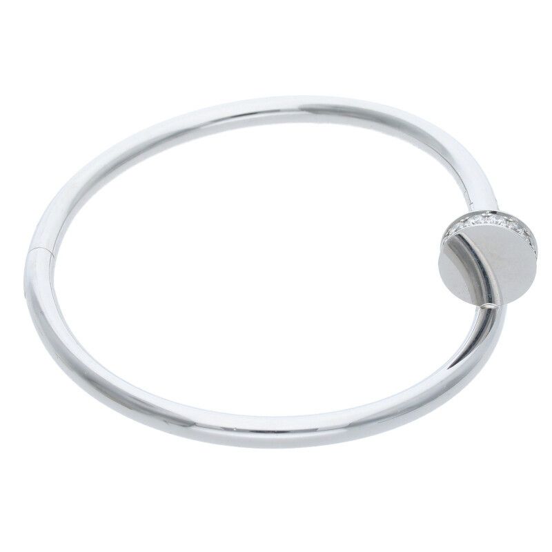 Cartier 18K White Gold Juste Un Clou Half Diamond New Shape Juste UN CLOU